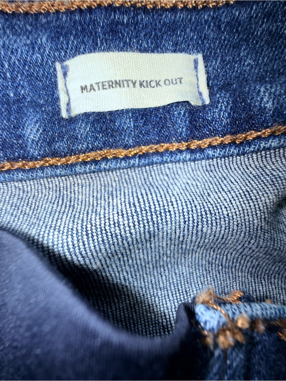 Madewell Maternity Kick Out Bootcut Jeans Blue Denim Size 33 CKP473227266 - Picture 3 of 12